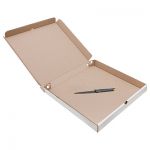 Беленая коробка для пиццы, 460x460x50 мм Беленая коробка для пиццы, 460x460x50 мм