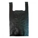 Черный пакет майка ПНД, 25+12x45см, 9 мкм, 100шт. Черный пакет майка ПНД, 25+12x45см, 9 мкм, 100шт.