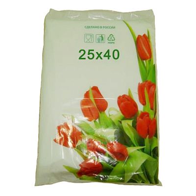 Фасовочные пакеты в пластах «Тюльпаны», 25x40 см, 12 мкм