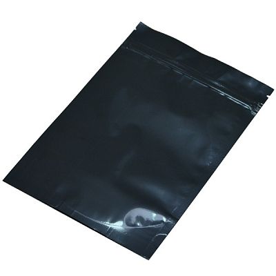 Фольгированный дой-пак с zip lock, черный, 13x16+3 см, 110 мкм (100 шт/уп),, Фольгированный дой-пак с zip lock, черный, 13x16+3 см, 110 мкм (100 шт