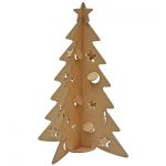 Картонная ёлка с игрушками, 500x400 мм