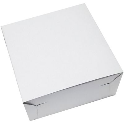 Коробка крафт кондитерская, беленая, 140x140x60 мм