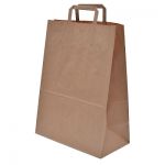 Крафт пакет с плоской ручкой, 32x17x43 см Крафт пакет с плоской ручкой, 32x17x43 см