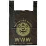 Пакет майка ПНД «WWW» чёрный, 43+20x69см, 35 мкм, 50шт. Пакет майка ПНД «WWW» чёрный, 43+20x69см, 35 мкм, 50шт.