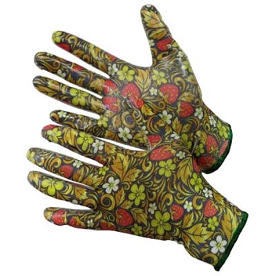 Садовые перчатки Gward Berry PU нейлоновые с нитрилом покрытием